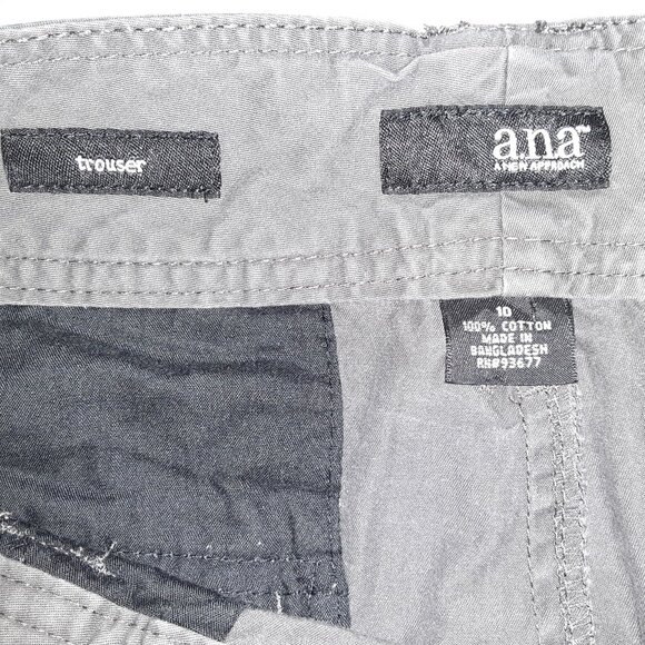 a.n.a. *OD Green, Olive * Cotton Pants * Sz 10 * Flare * Y2K * Low Rise Trouser* - Picture 5 of 8